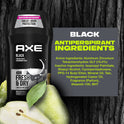 Axe Black Long Lasting Men's Antiperspirant Deodorant Stick, Frozen Pear and Cedarwood, 2.7 oz