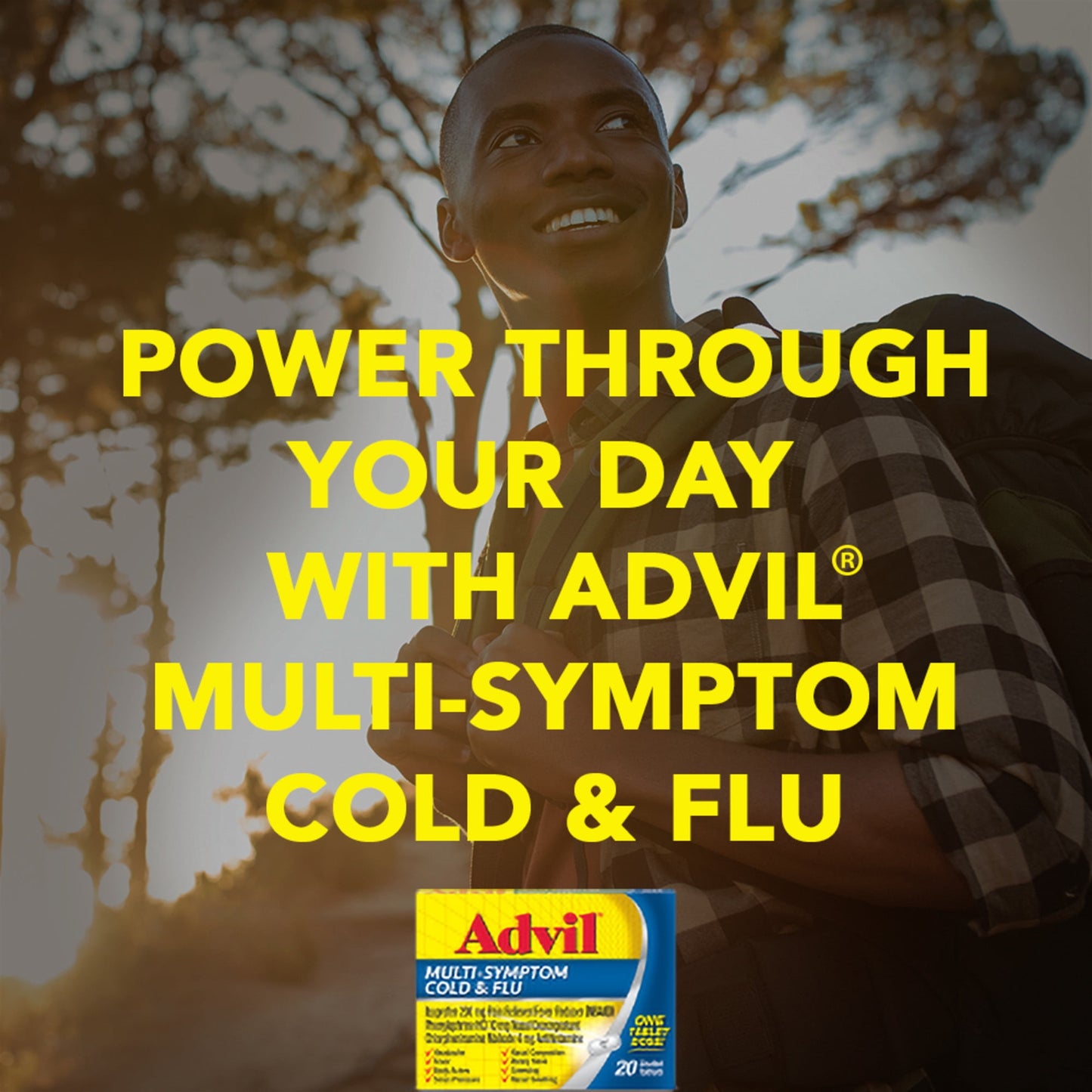 Advil Multi Symptom Cold and Flu Medicine with Ibuprofen - 20 Coated Tablets