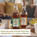 Gold Peak Real Brewed Tea Cane Sugar Sweet, Bottled Black Iced Tea Drink, 18.5 fl oz