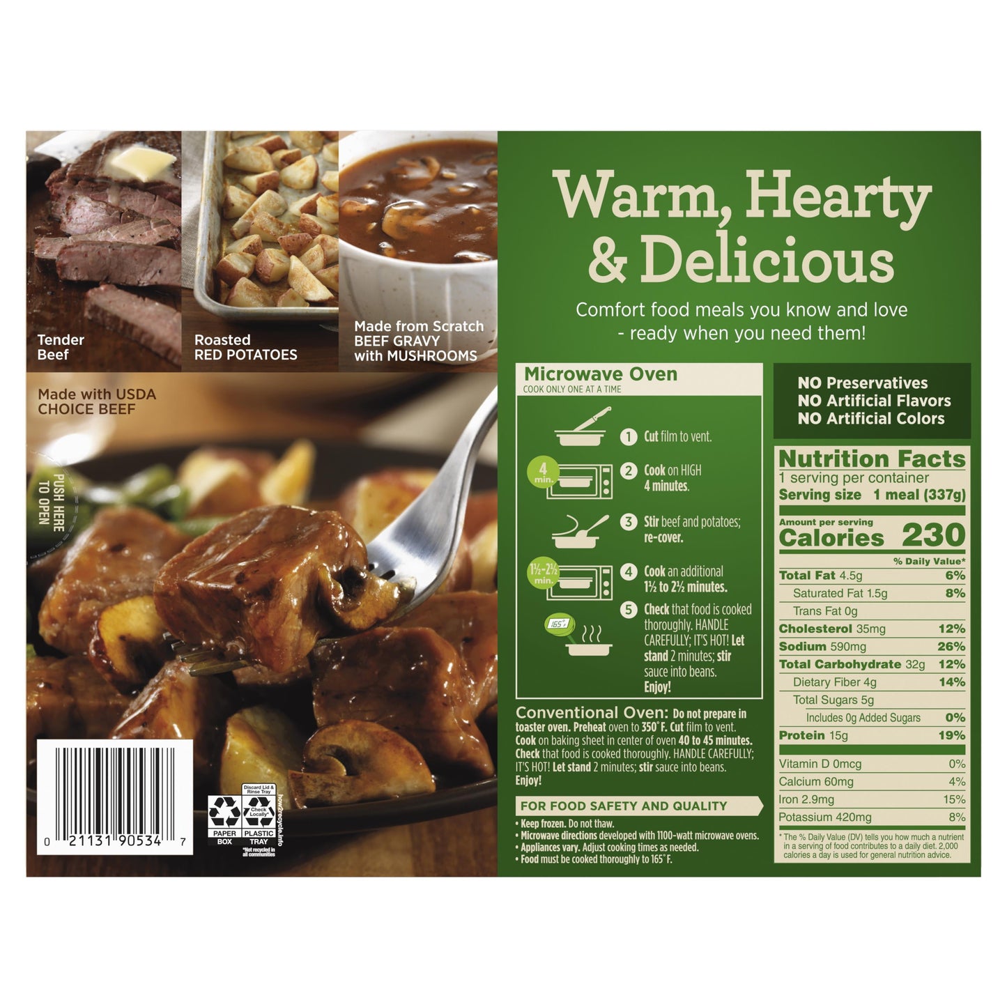 Marie Callender's Steak & Roasted Potatoes Frozen Meal, 11.9 oz (Frozen)