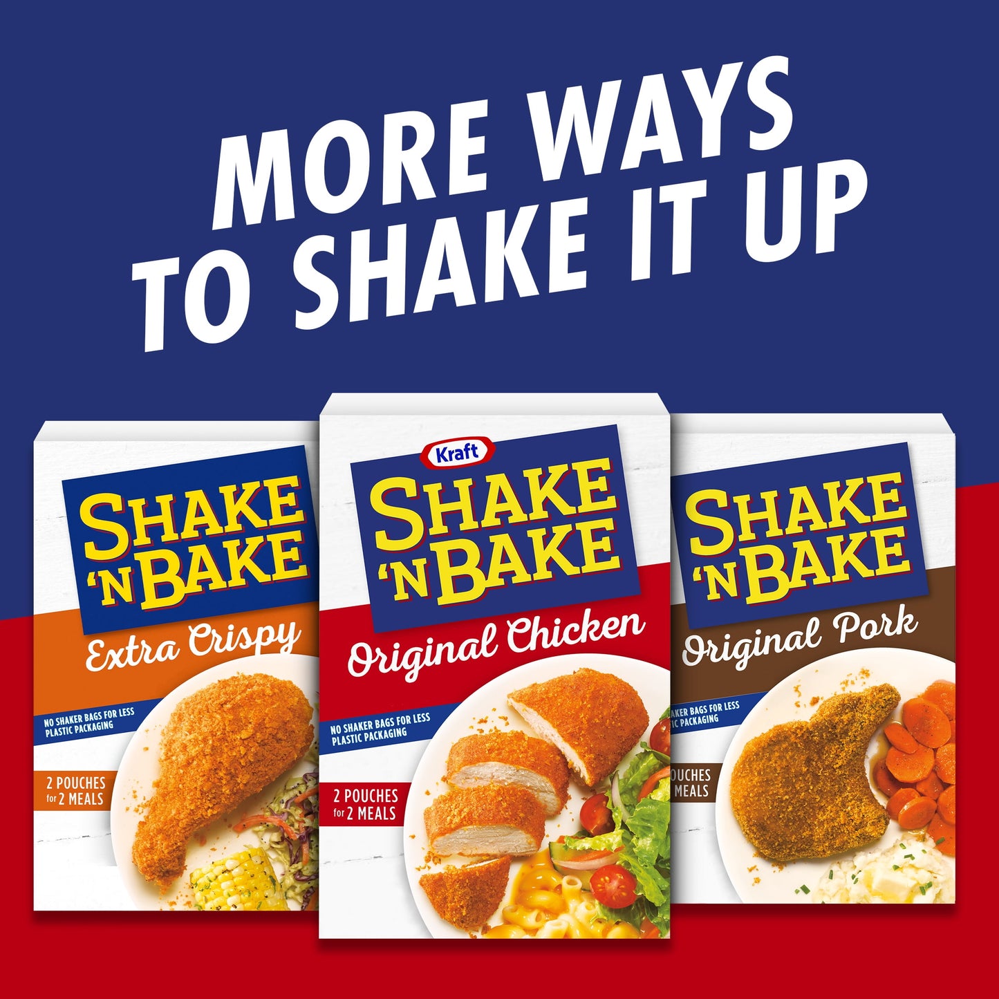 Shake 'N Bake Original Chicken Seasoned Coating Mix, 4.5 oz Box, 2 ct Packets