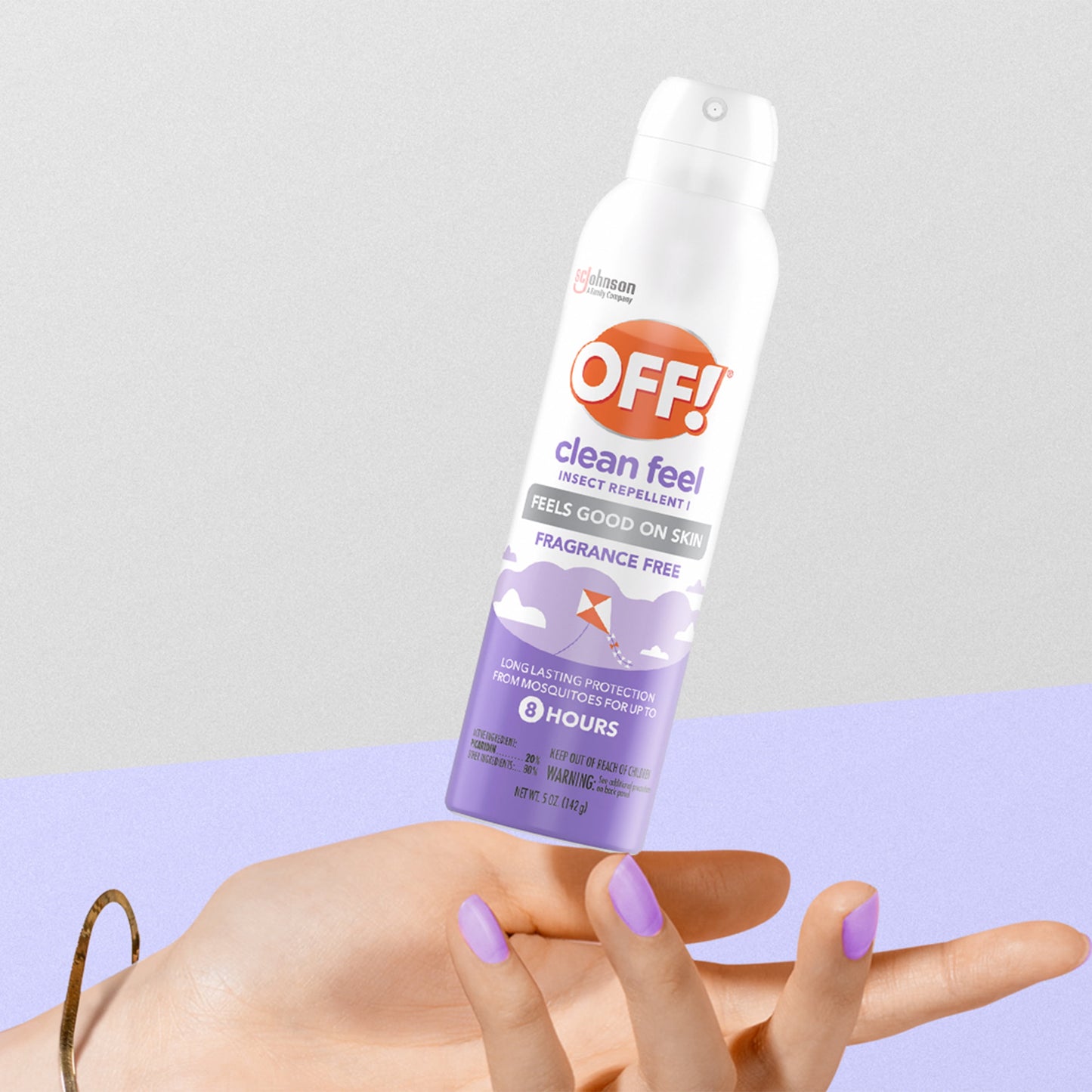 OFF! Clean Feel Picaridin Insect Repellent Aerosol, OFF!® Bug Spray, 5 fl oz (142 g)