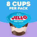 Jell-O Chocolate Vanilla Swirls Sugar Free Pudding Cups Snack Value Pack, 8 Ct Cups