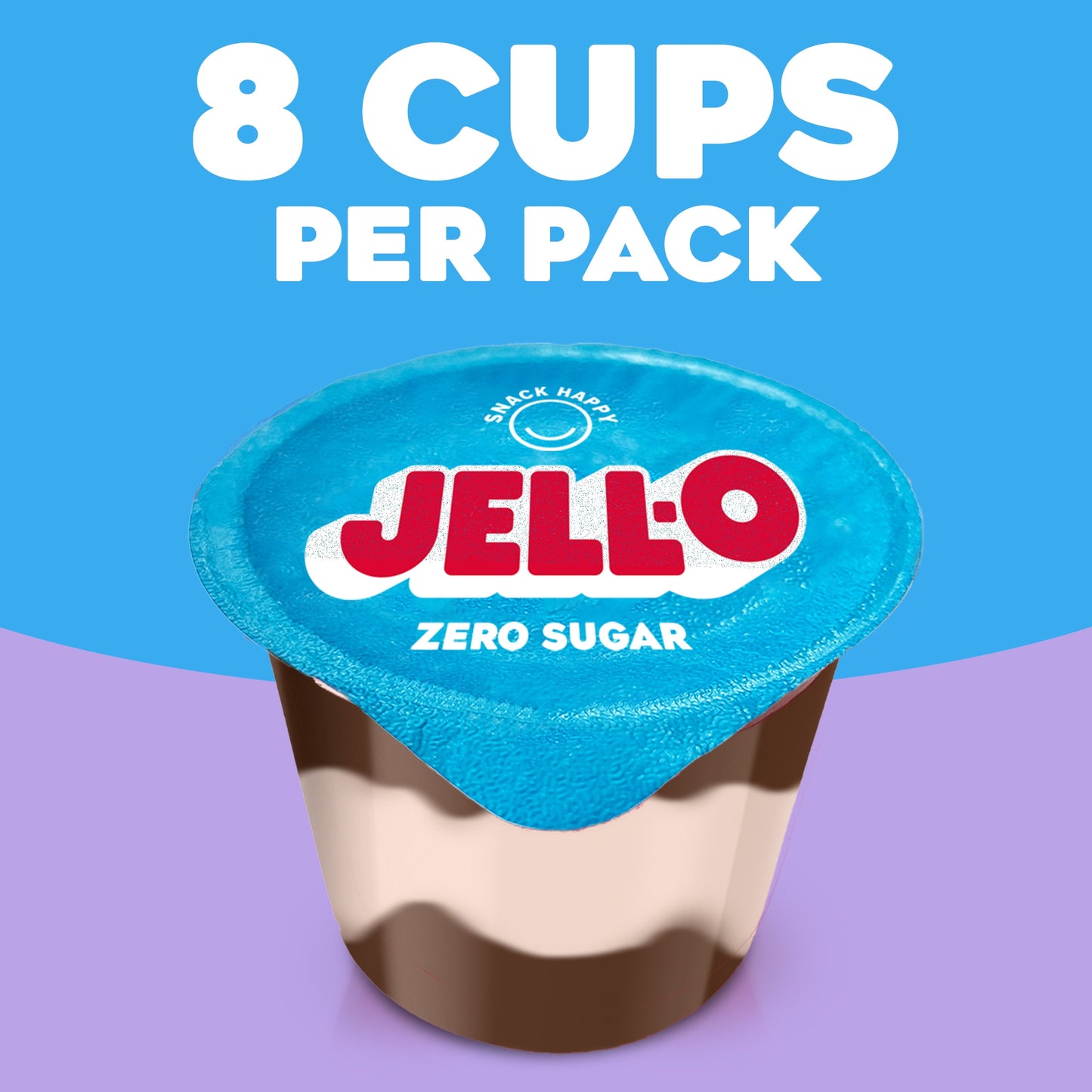 Jell-O Chocolate Vanilla Swirls Sugar Free Pudding Cups Snack Value Pack, 8 Ct Cups