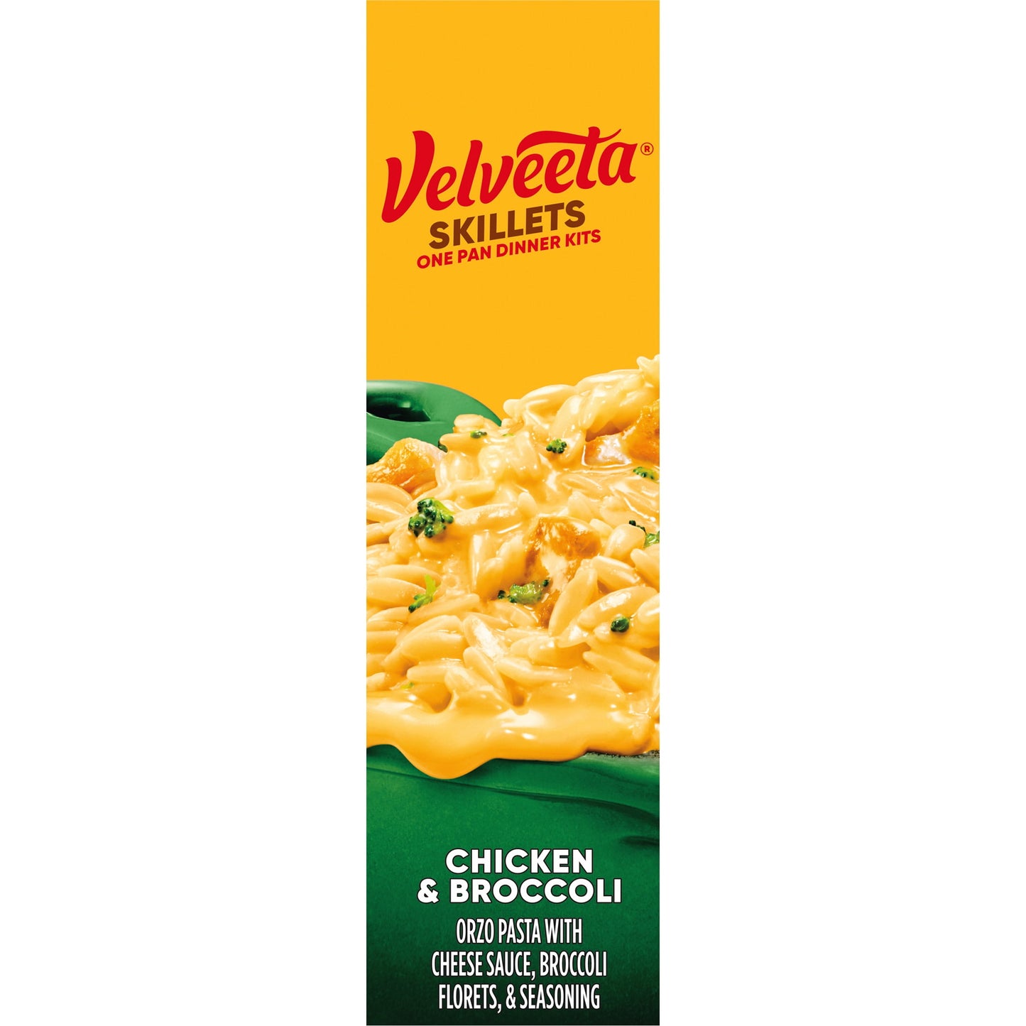 Velveeta Skillets Chicken Pasta Dinner Kit with Broccoli & Orzo, 13.6 oz Box