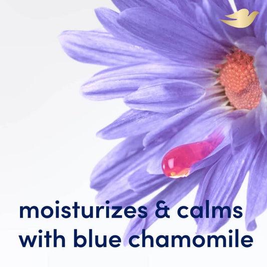 Dove Anti-Stress Long Lasting Body Wash, Blue Chamomile and Oat Milk, 20 fl oz