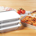 Mainstays Large Aluminum Foil Takeout Pans with Folded Lids 2 Count