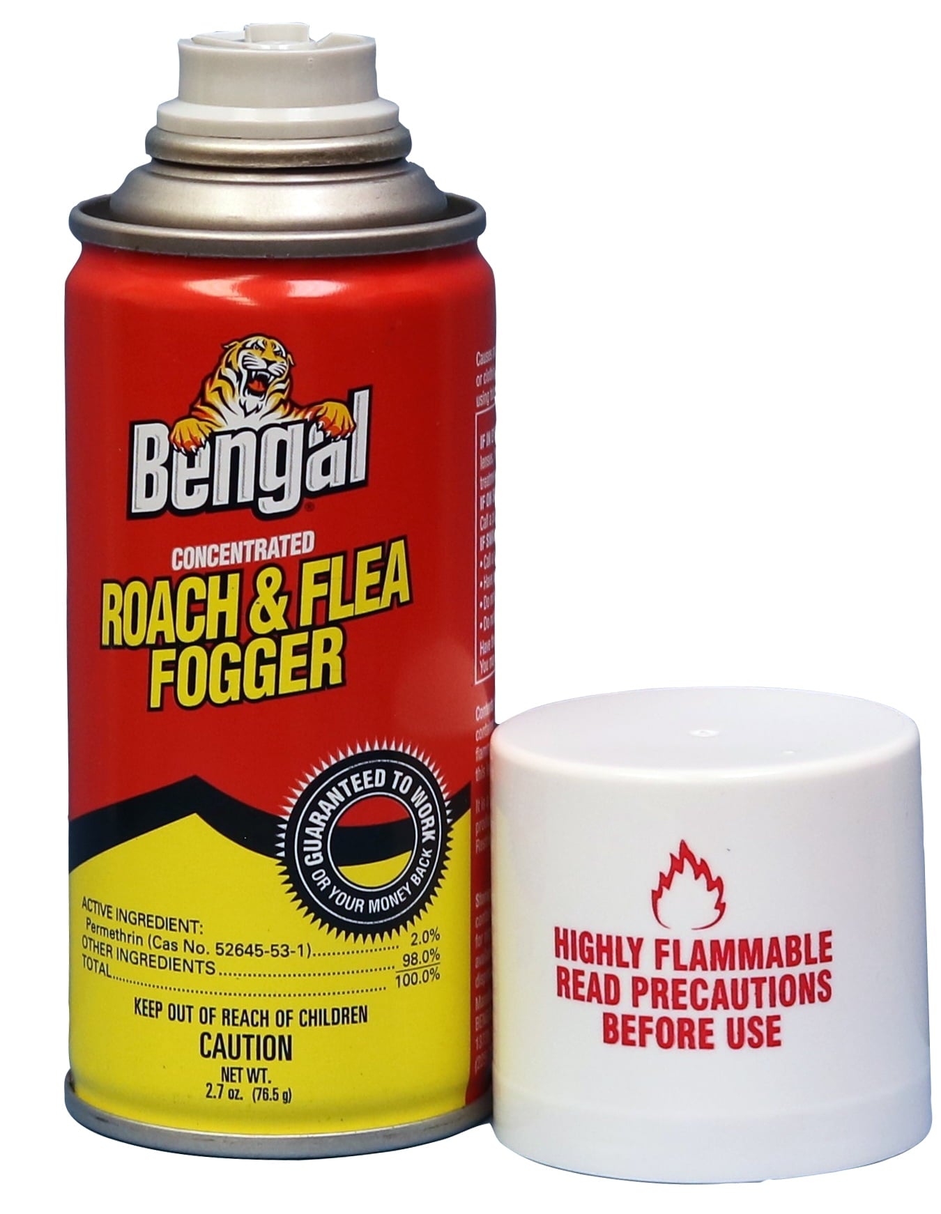 Bengal Concentrated Roach and Flea Killer Fogger, Odorless Mess-Free Dry Fog, 3 Count, 2.7 Oz Aerosol Cans