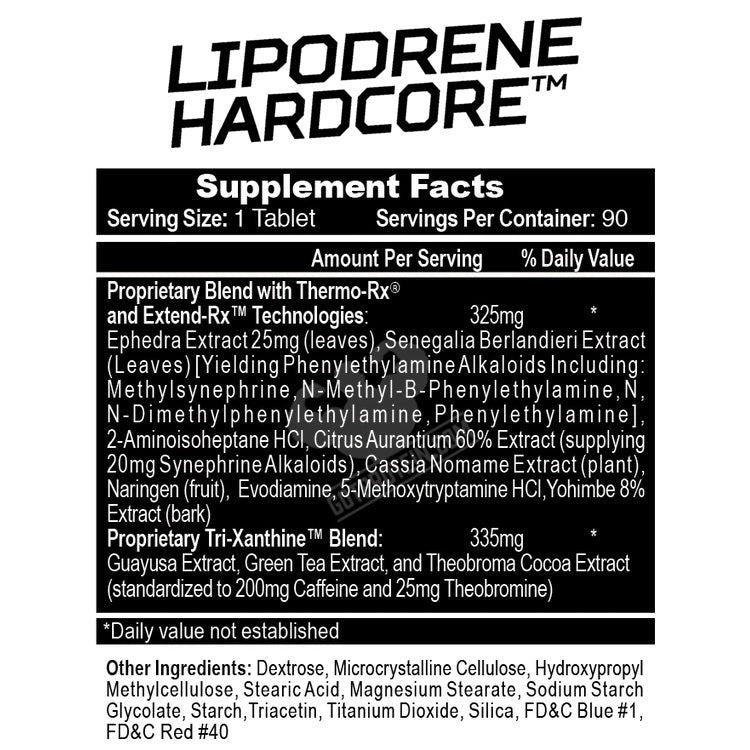 Hi-Tech Lipodrene Hardcore 90 Tablets