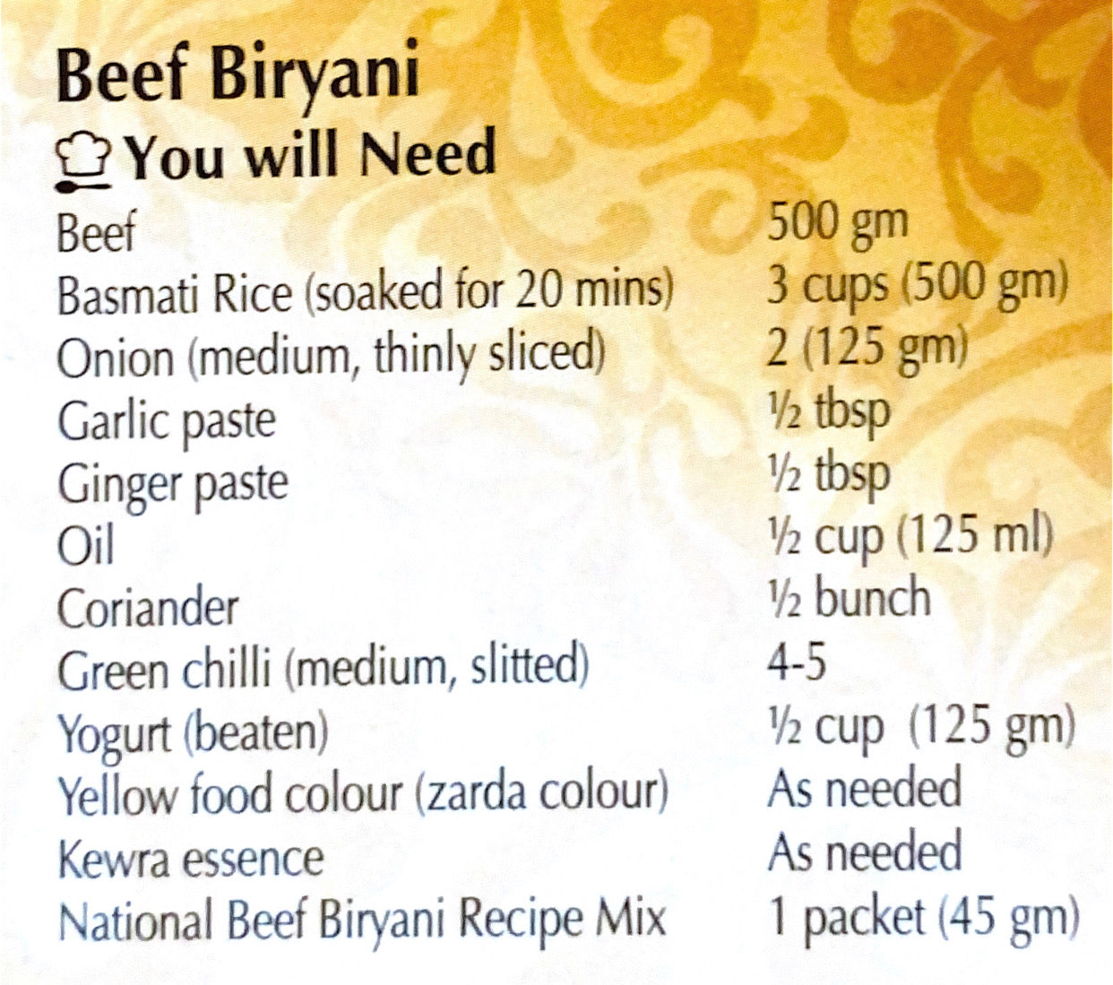 Beef Biryani