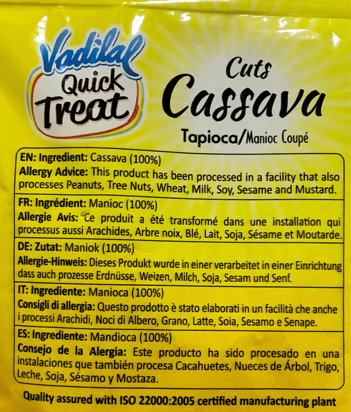 Cuts Cassava Tapioca