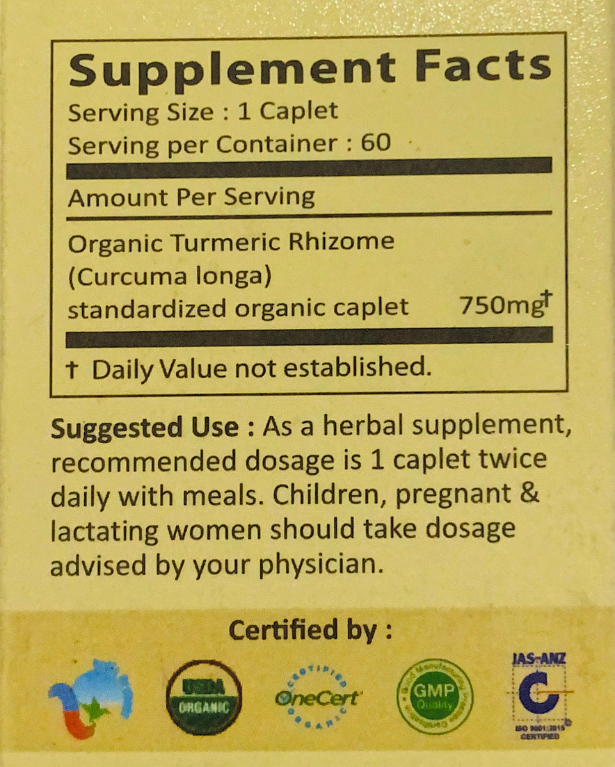 Caplets Organic Turmeric Caplets – instafresh