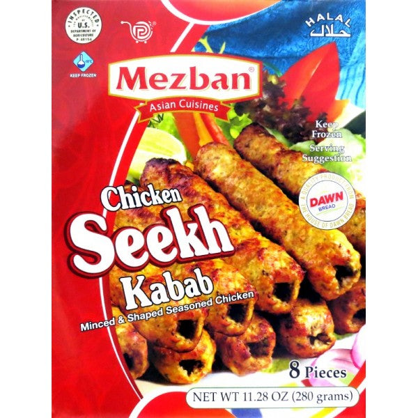 Mezeban Chicken Seekh Kabab 280g - 8 Pc