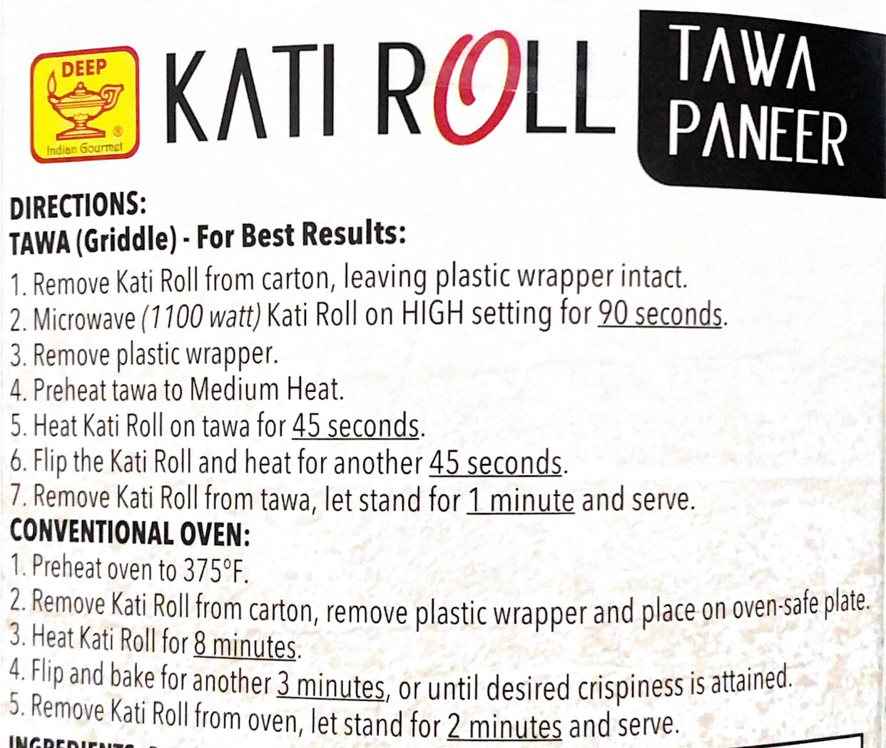 Tawa Paneer Kati Roll