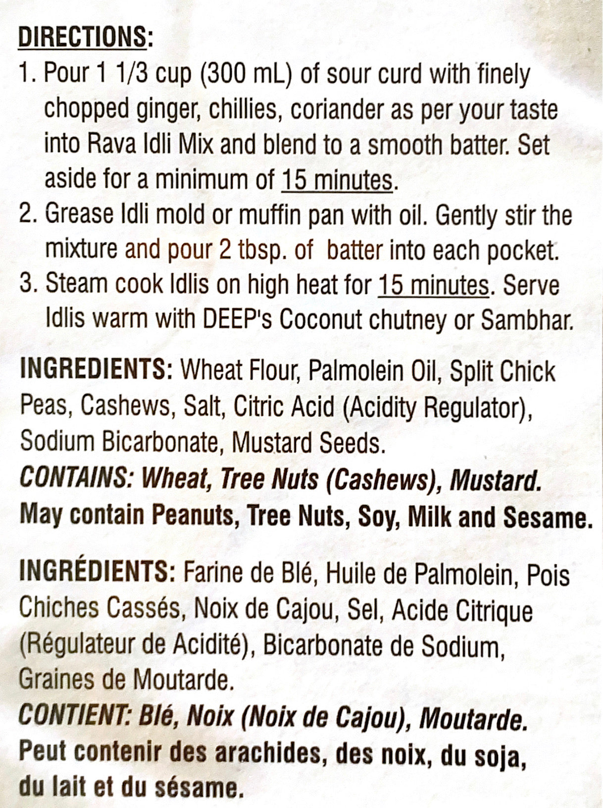 Rava Idli Mix