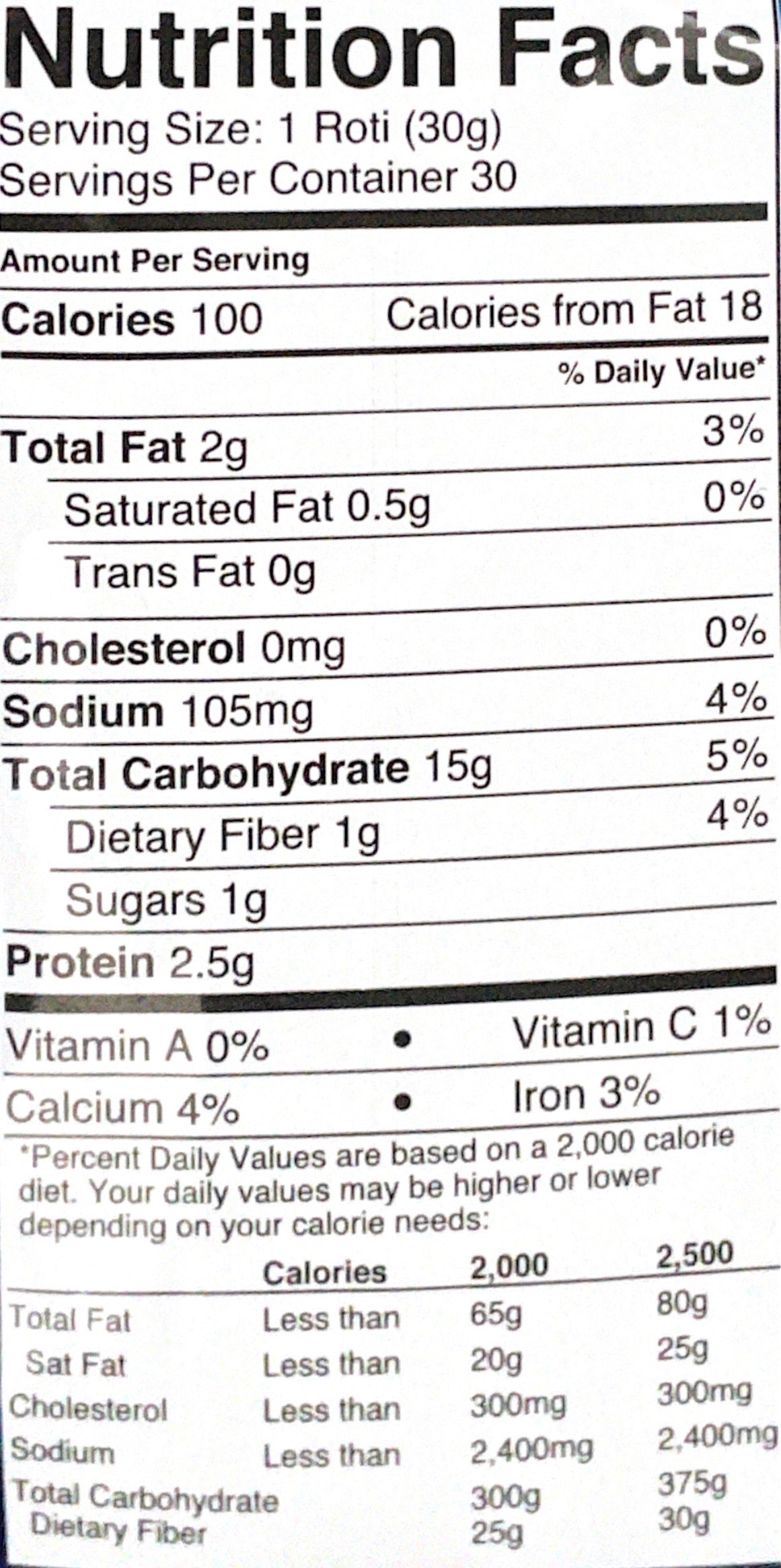 Microwaveable Multigrain Roti