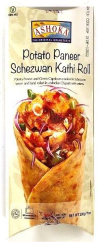 Potato Schezwan Paneer Kathi Roll