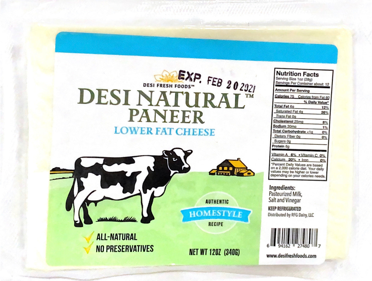 Desi Natural Paneer Lower Fat Cheese