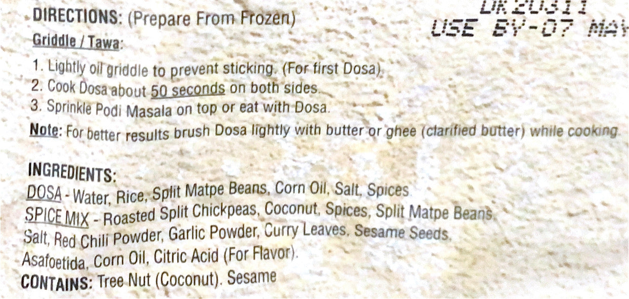 8 Plain Dosa