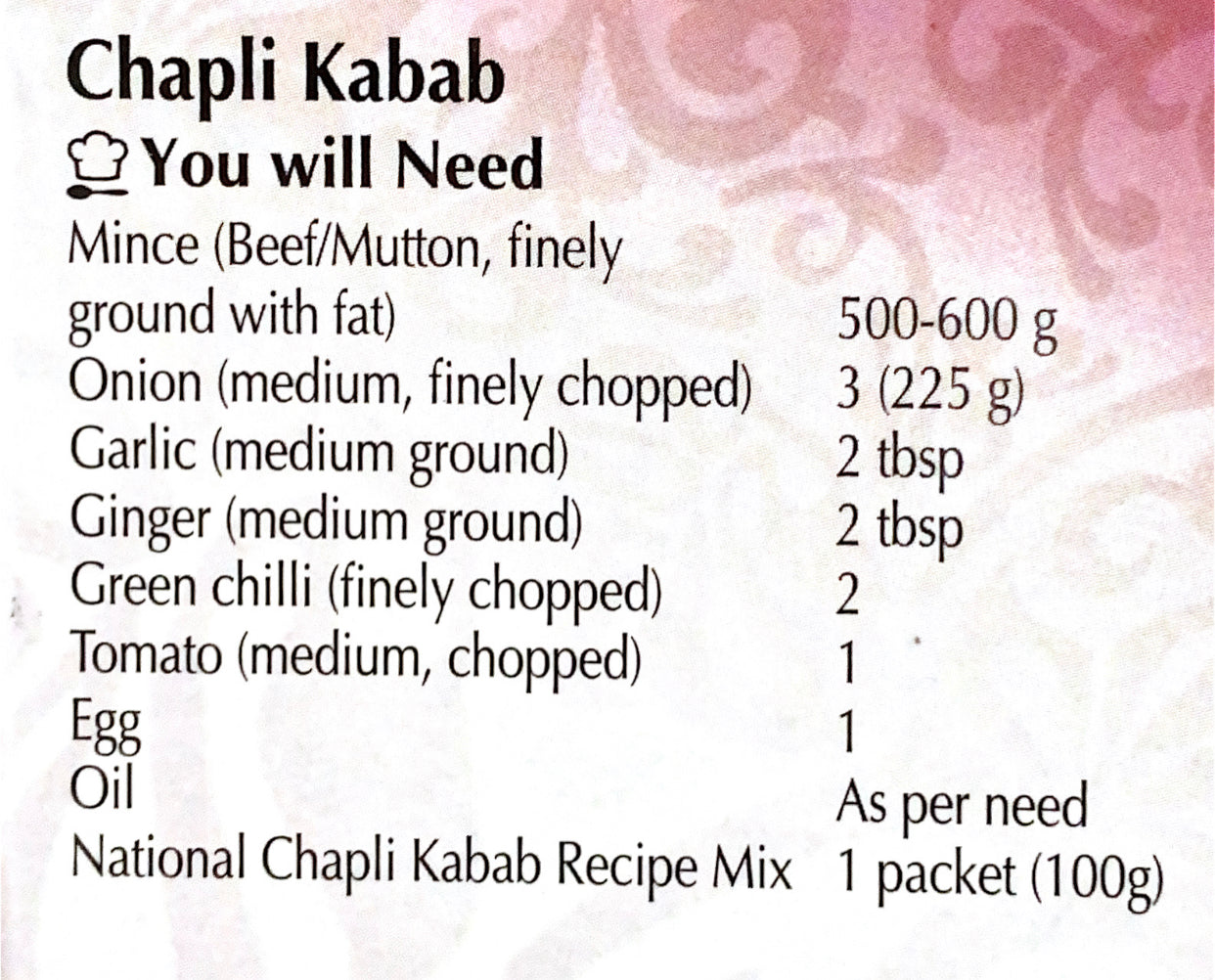 Chapli Kabab