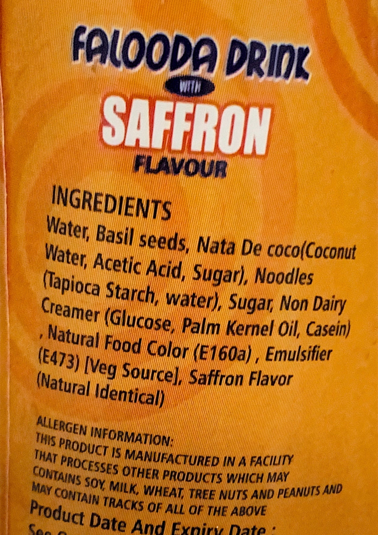 Falooda Drink Saffron Flavour