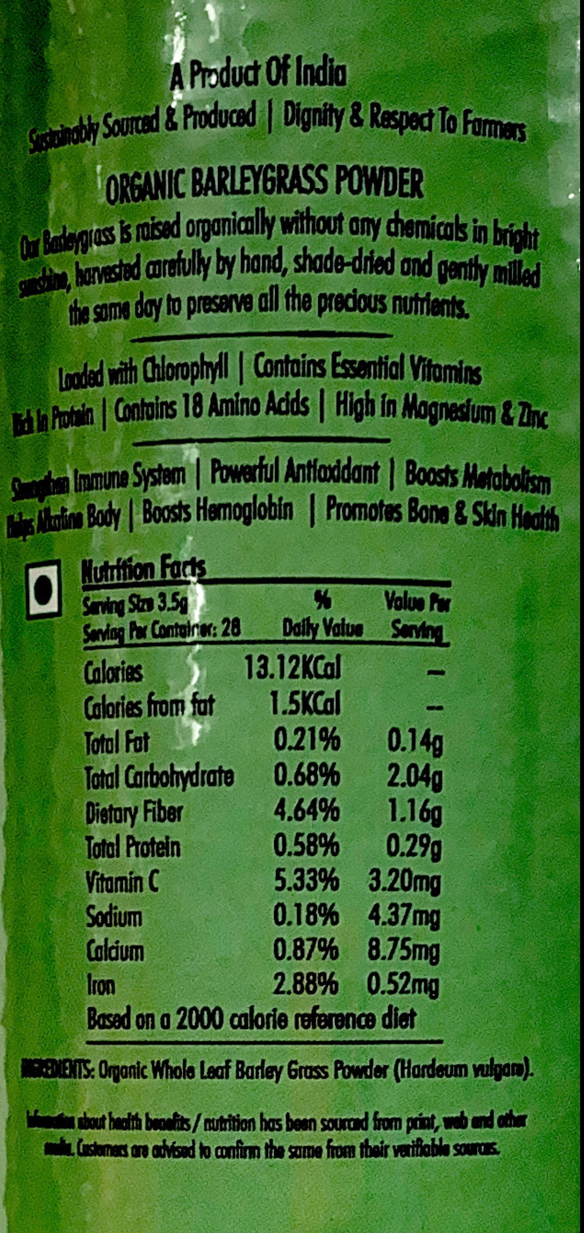 Organic Barley Grass