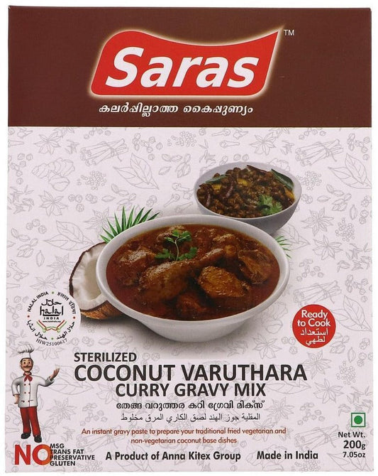 Sterilized Coconut Varuthara Curry Gravy Mix