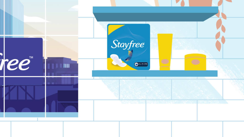 Stayfree Maxi Pads Wingless, Scented, Regular, 66 Ct