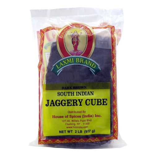 Laxmi Dark Brown South Indian Jaggery Cubes 2lb