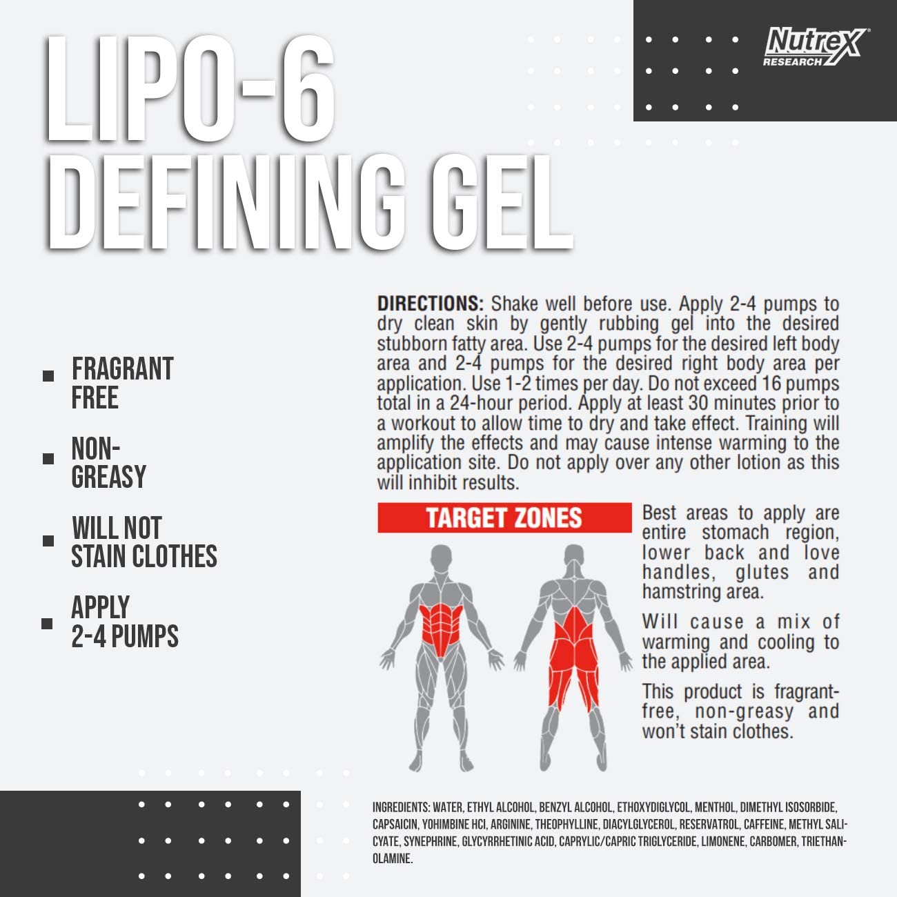 Nutrex Lipo-6 Defining Gel + FREE Waist Trimmer