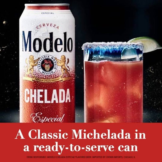 Modelo Chelada Especial Mexican Import Flavored Beer, 24 fl oz - 1 Can, 3.5% ABV