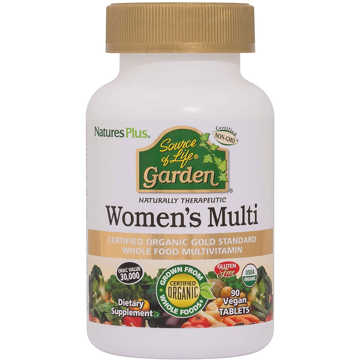 NaturesPlus Source Of Life Garden Organic Women's Multi 90 Vegan Tablets