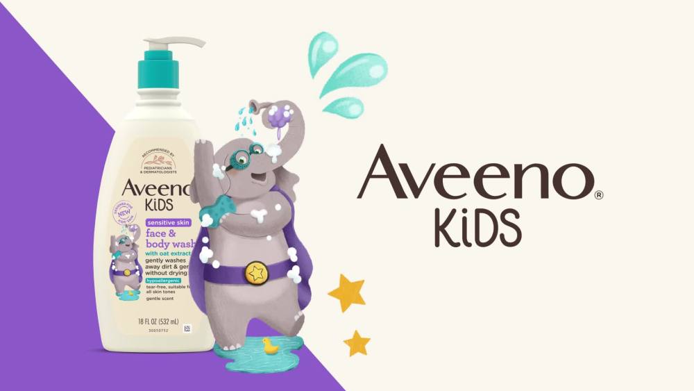 Aveeno Kids Face and Body Wash for Sensitive Skin, 18 fl. oz