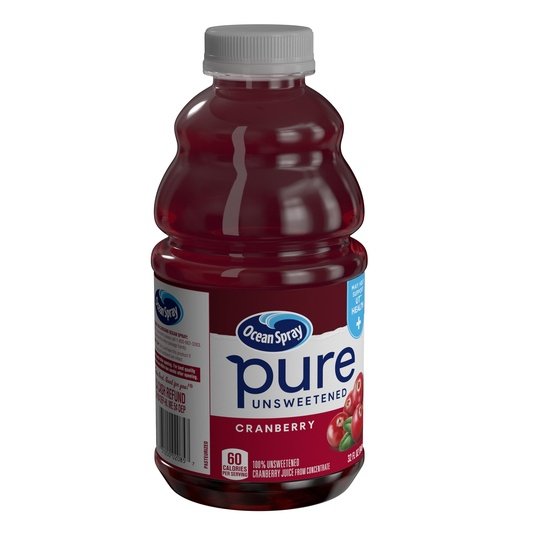 Ocean Spray Pure 100% Unsweetened Cranberry Juice, 32 fl oz