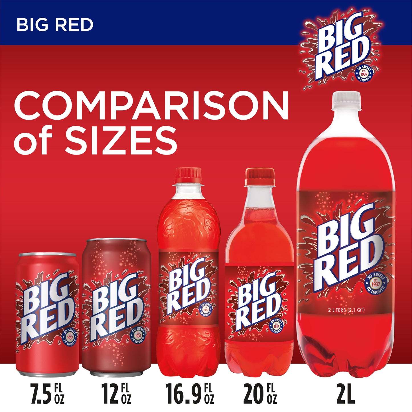 Big Red Soda Pop, 2 L bottle