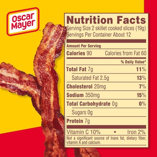 Oscar Mayer Original Bacon 12-Hour Natural Wood Smoked Mega Pack, 22 oz Pack