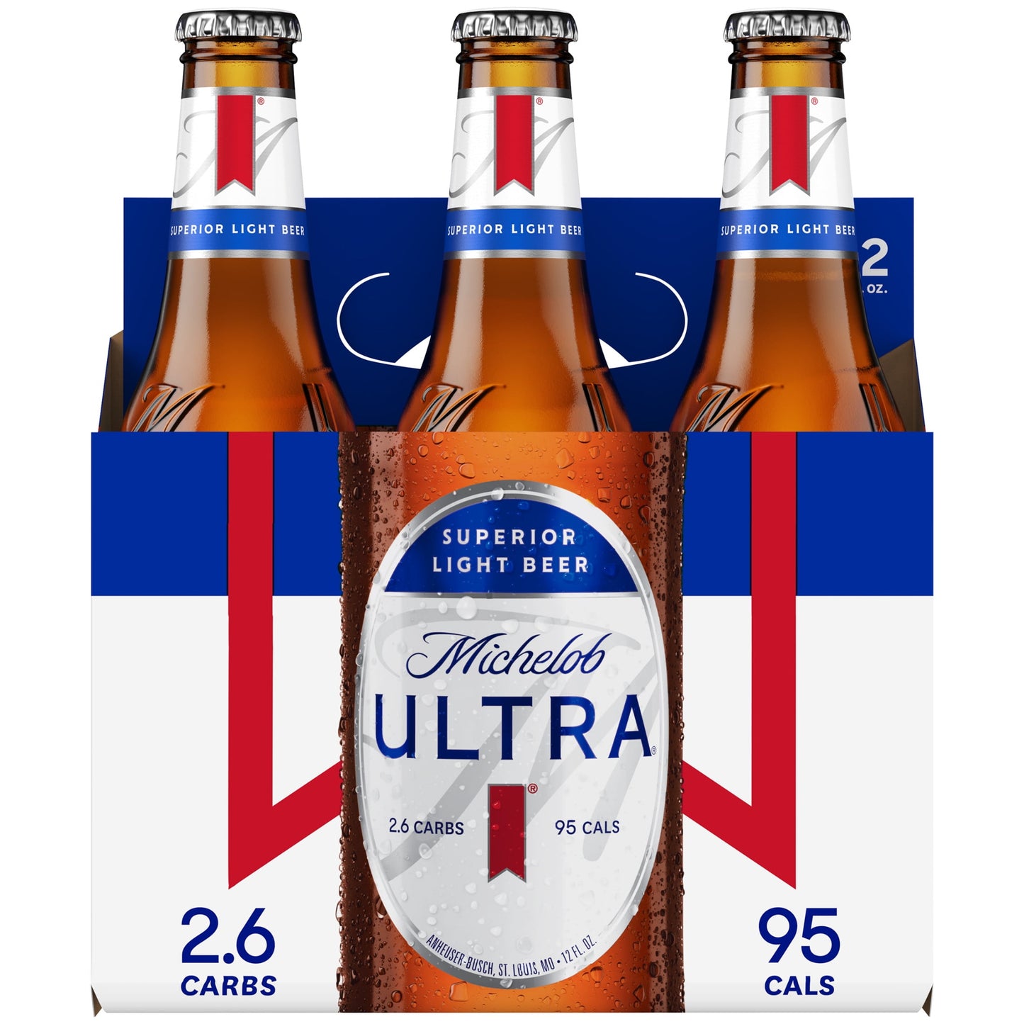 Michelob ULTRA Light Beer, 6 Pack Beer, 12 fl oz Bottles, 4.2% ABV, Domestic