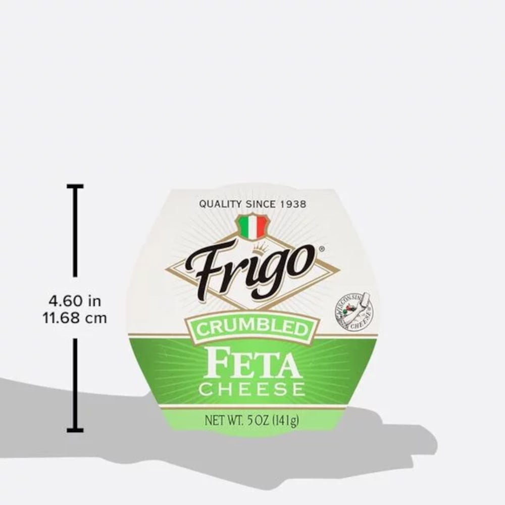 Frigo Crumbled Feta Cheese, 5 oz Refrigerated Plastic Cup