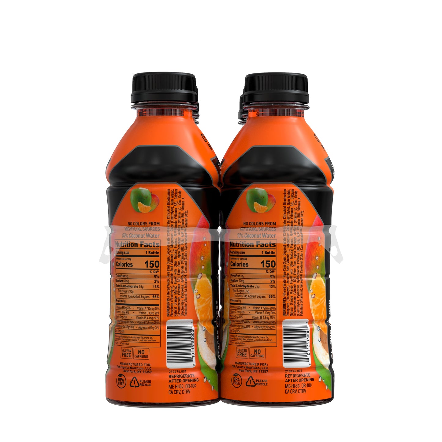 BODYARMOR Sports Drink Orange Mango, 20 fl oz, 6 Pack