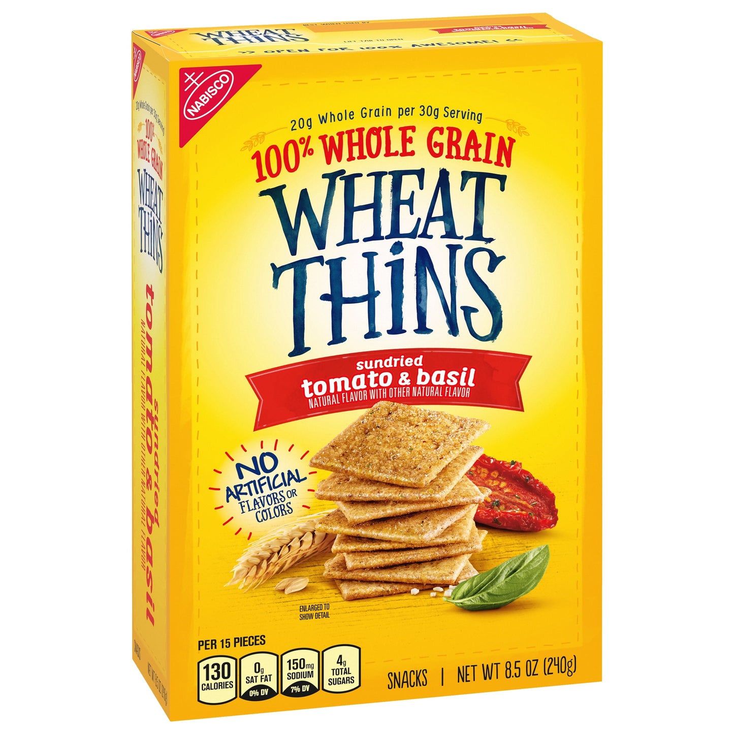 Wheat Thins Sundried Tomato & Basil Whole Grain Wheat Crackers, 8.5 oz