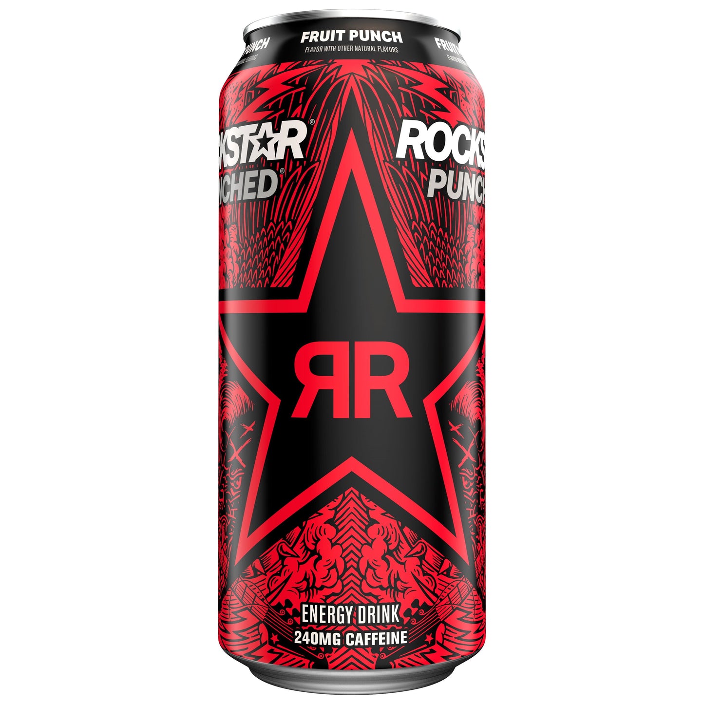 Rockstar Punched Fruit Punch Energy Drink, 16 oz, 4 Pack Cans