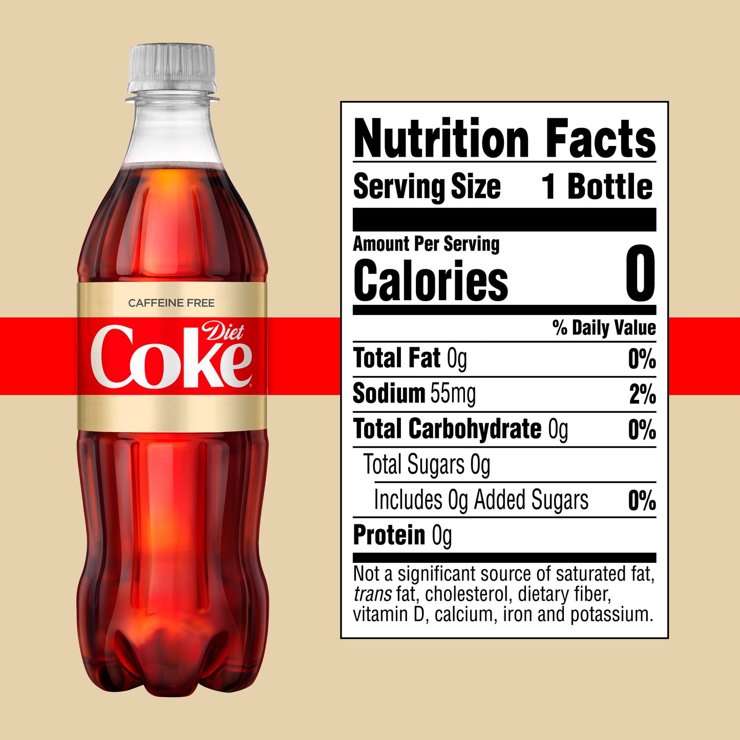 Diet Coke Caffeine Free Soda Pop, 16.9 fl oz, 6 Pack Bottles