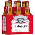 Budweiser Beer, 6 Pack Beer, 12 fl oz Glass Bottles, 5 % ABV, Domestic Lager