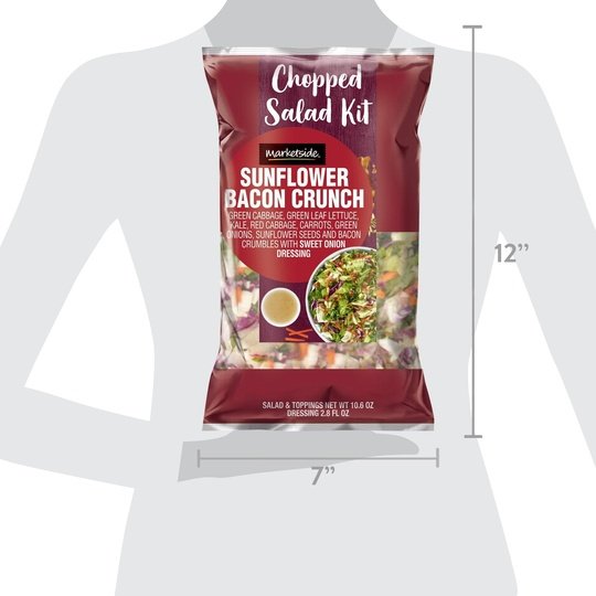 Marketside Sunflower Bacon Crunch Chopped Salad Kit, 10.6 oz Bag, Fresh