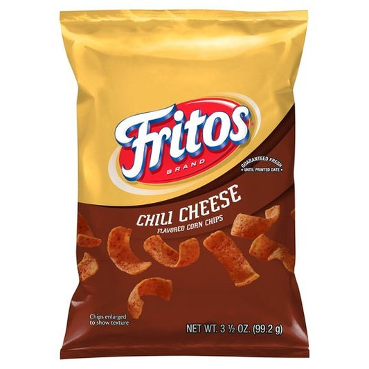 Fritos Corn Chips Chili Cheese Flavored Snack Chips, 3.5 oz Bag