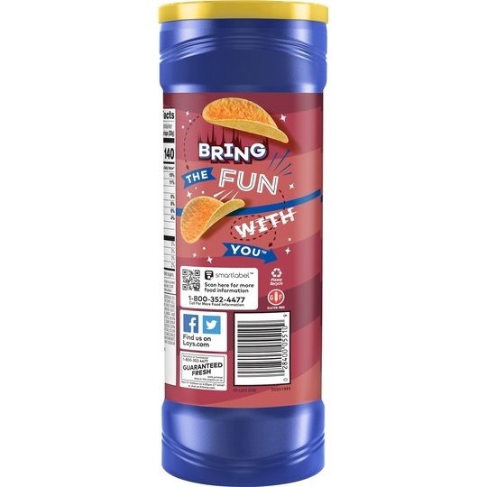 Lay's Stax Mesquite Barbecue Potato Chips, 5.5 oz Canister