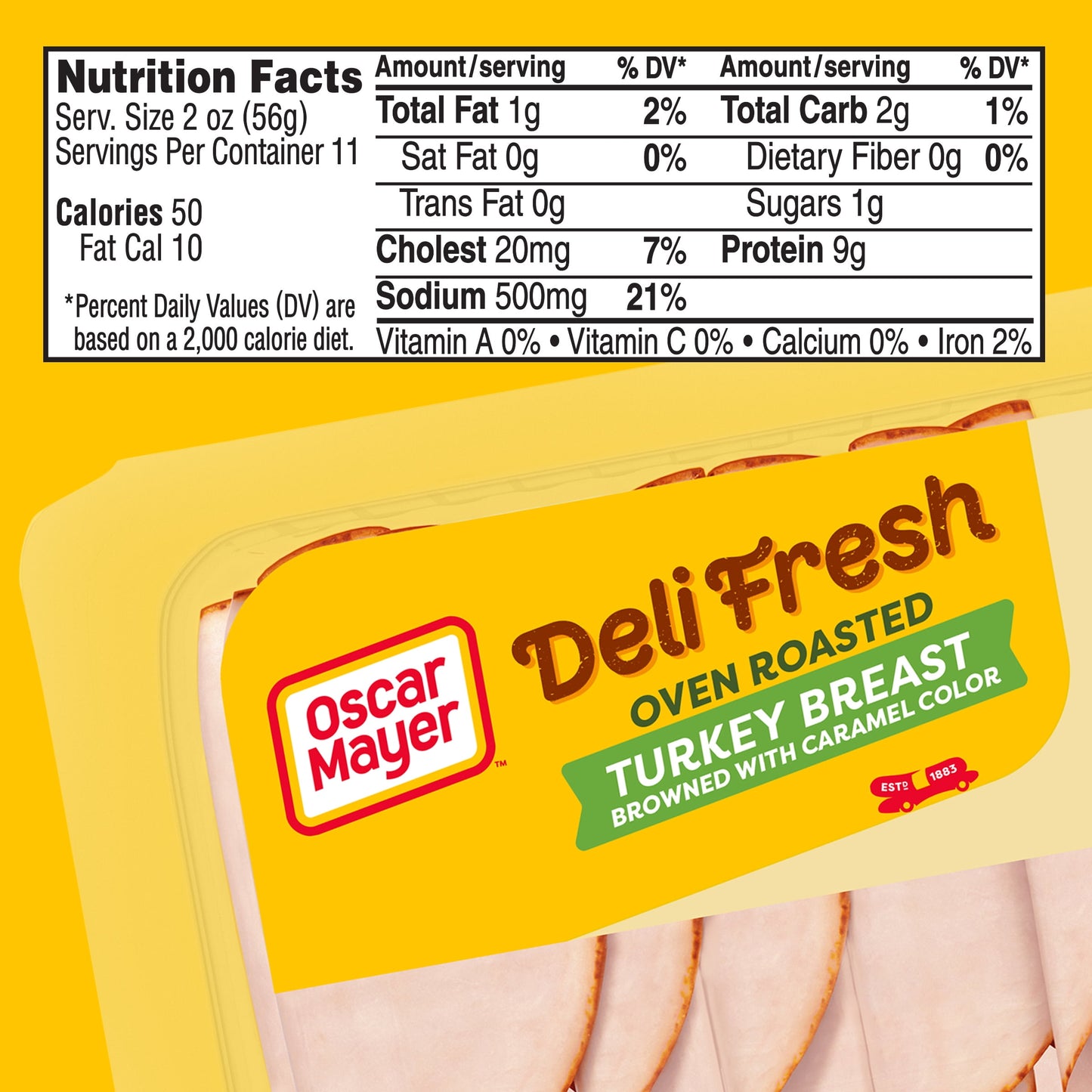 Oscar Mayer Deli Fresh Oven Roasted Sliced Turkey Breast Deli Lunch Meat, 22 oz Package