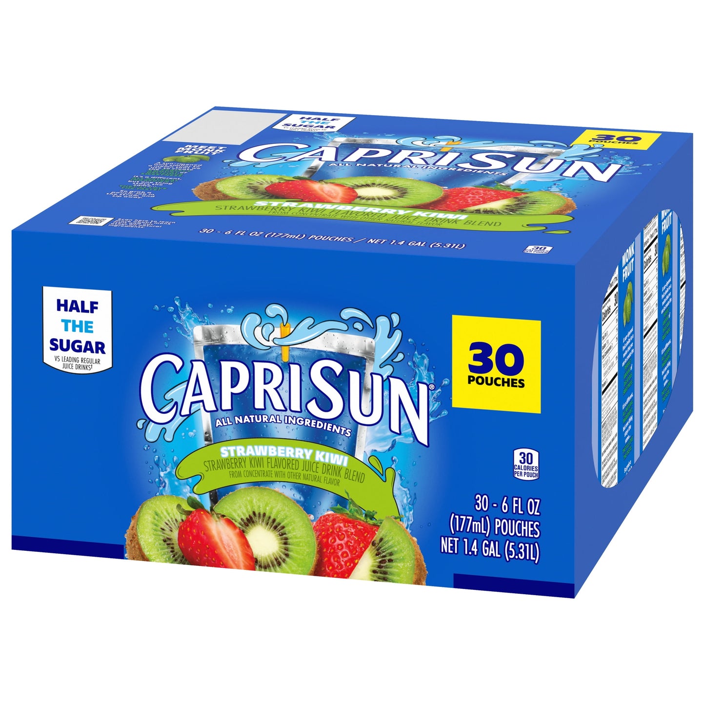 Capri Sun Strawberry Kiwi Juice Box Pouches, 30 ct Box, 6 fl oz Pouches