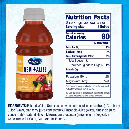 Ocean Spray® Revitalize Cranberry Pineapple Juice Drink, 10 fl oz, 6 Ct