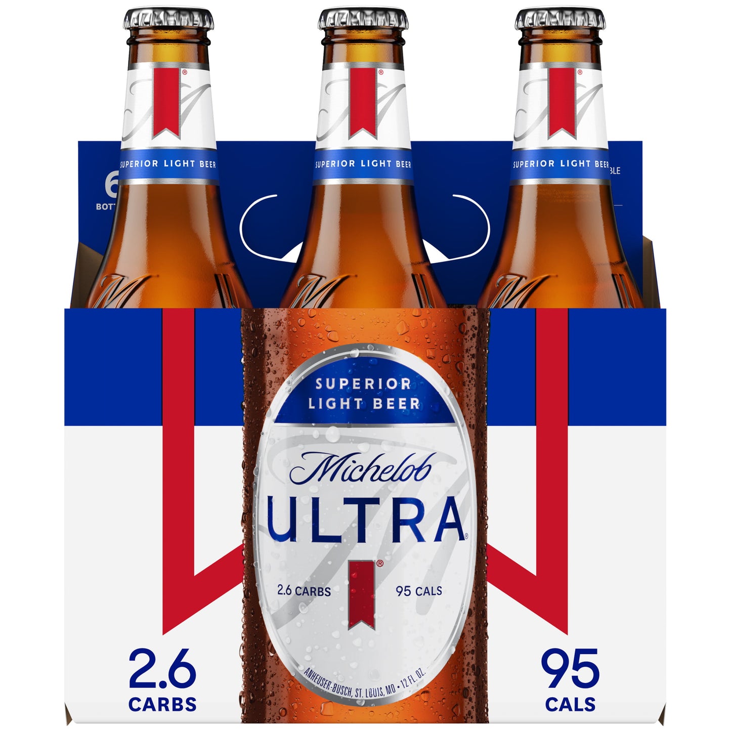 Michelob ULTRA Light Beer, 6 Pack Beer, 12 fl oz Bottles, 4.2% ABV, Domestic